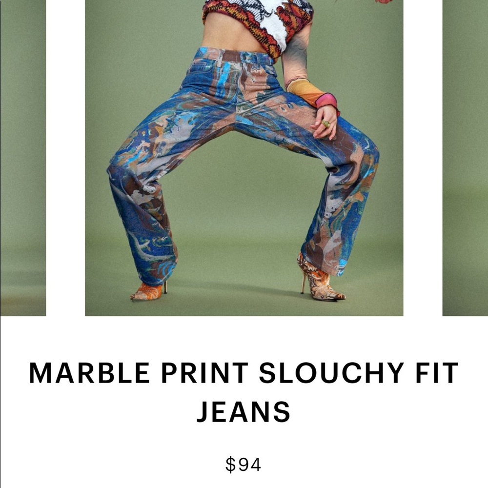Jaded London marble jeans